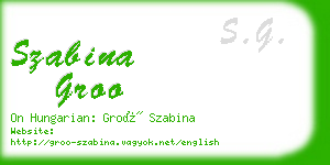 szabina groo business card